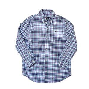Vineyard Vines Plaid Flannel Whale Shirt Size 7